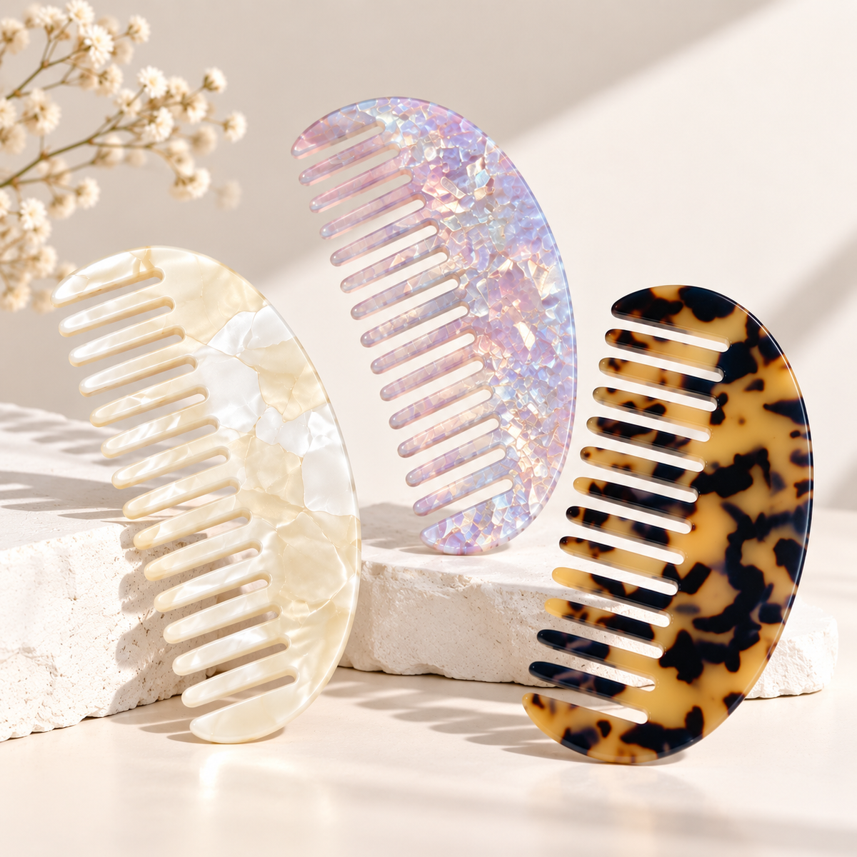 Fashion Acetate Anti-Static Hair Comb